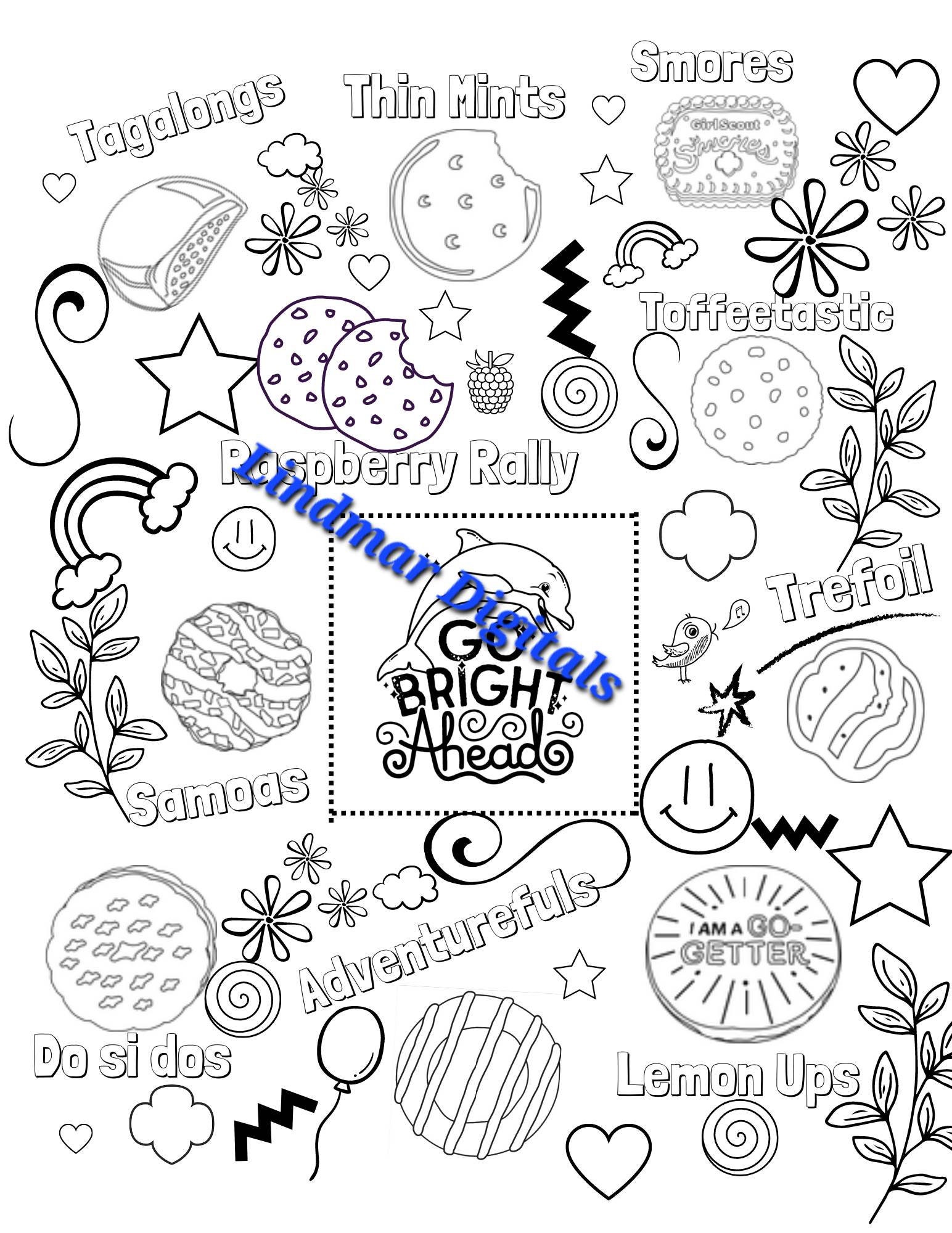 girl scout cookie coloring page