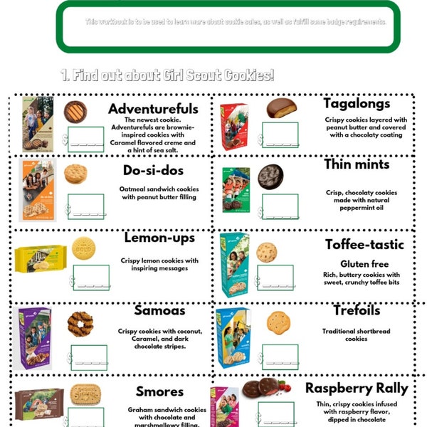 Girl Scout Cookies 2023 - Etsy