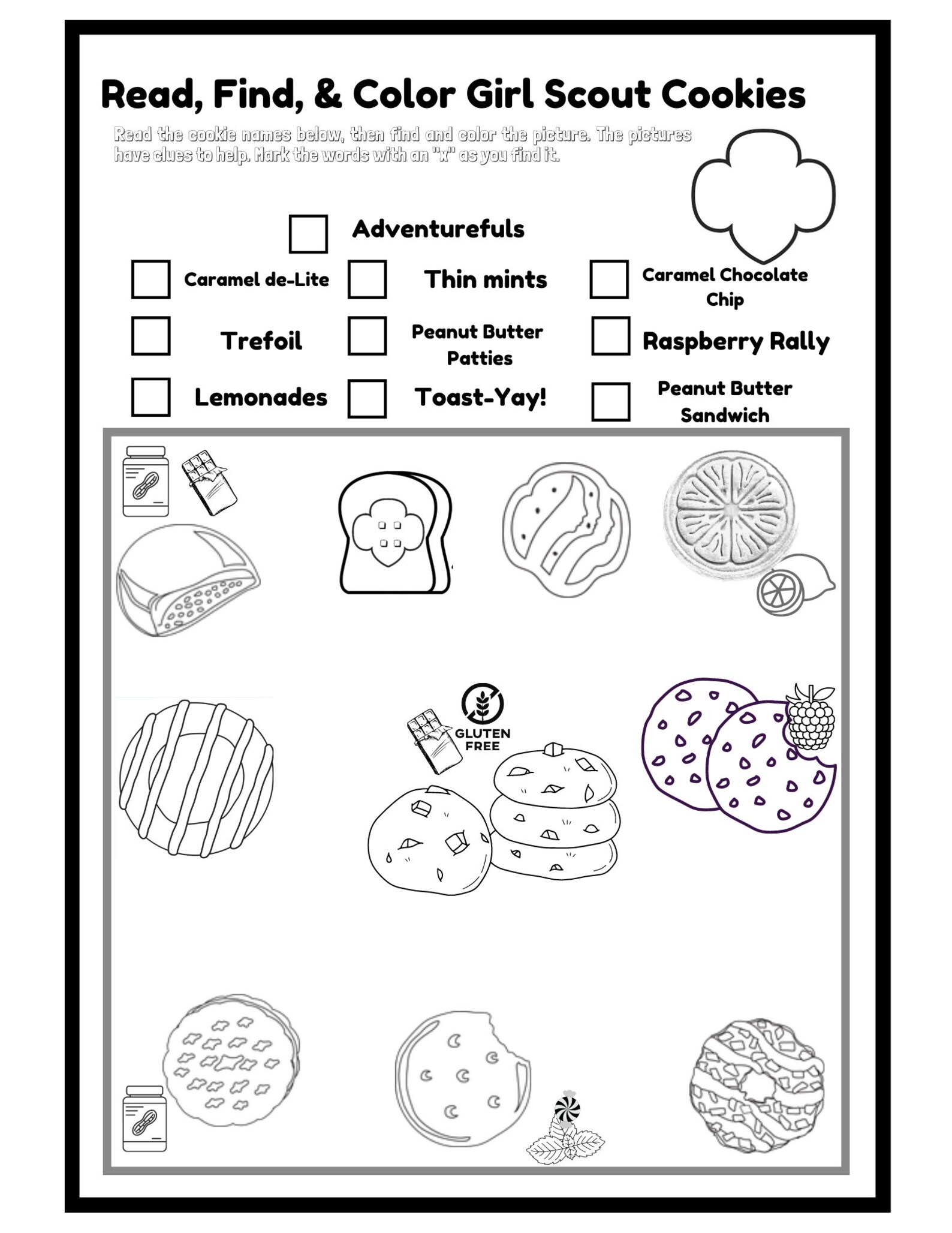 2023 Girl Scout Cookie Meeting/ Badge Requirements and Includes 3 Games