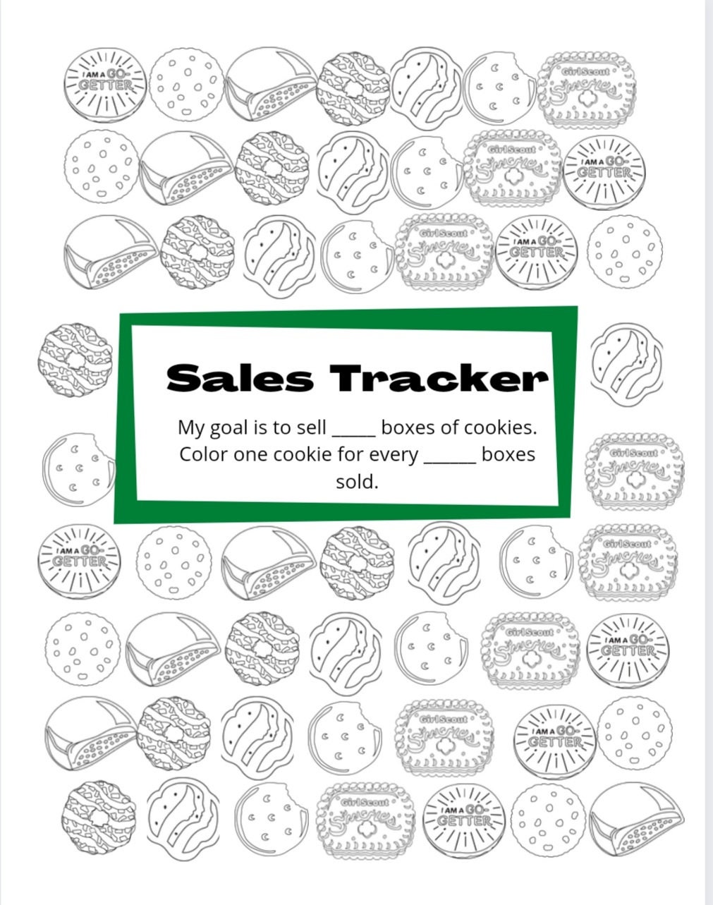 Girl Scout Cookie Coloring Page