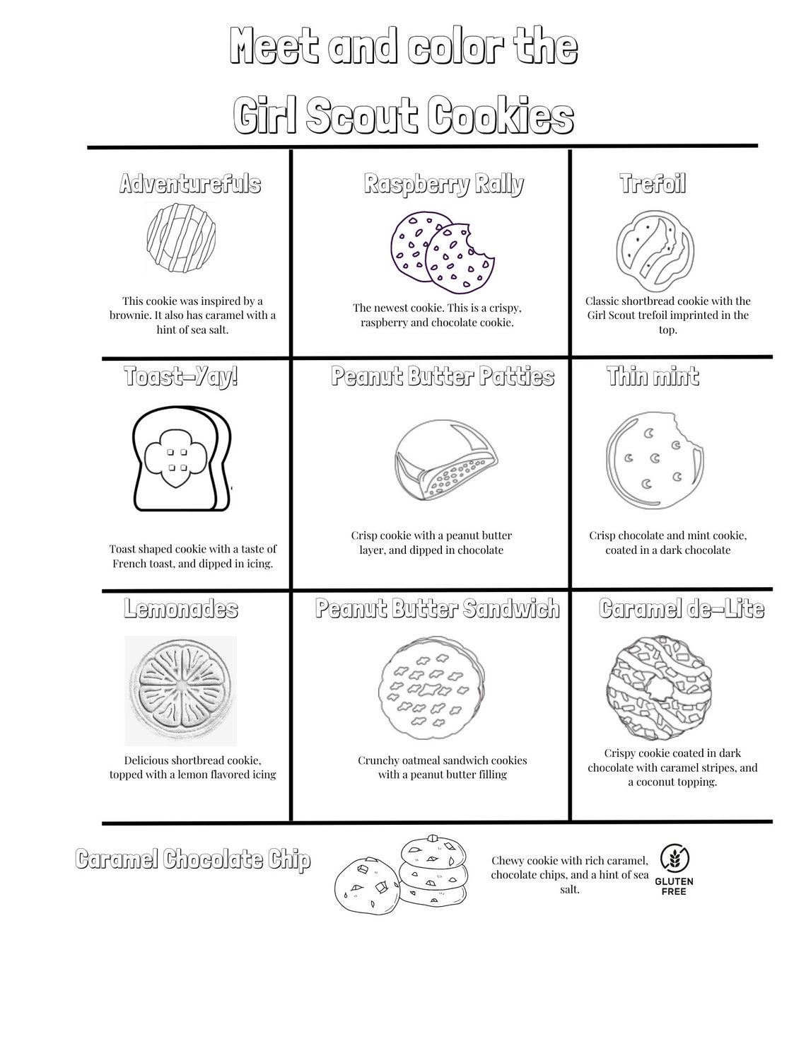 2023 Girl Scout Cookie Meeting/ Badge Requirements and Includes 3 Games