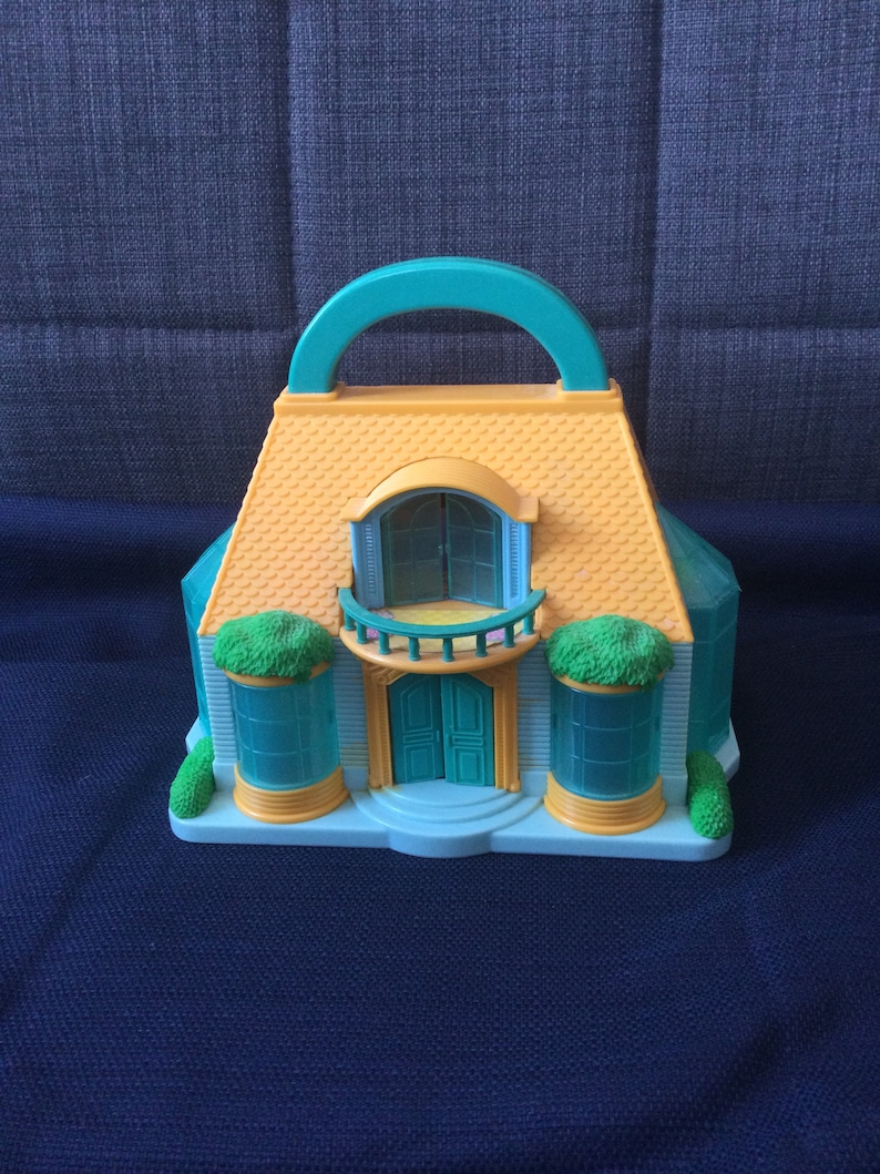 Vintage Blue Box Bluebox Toys Carry Along Dollhouse Playset Etsy