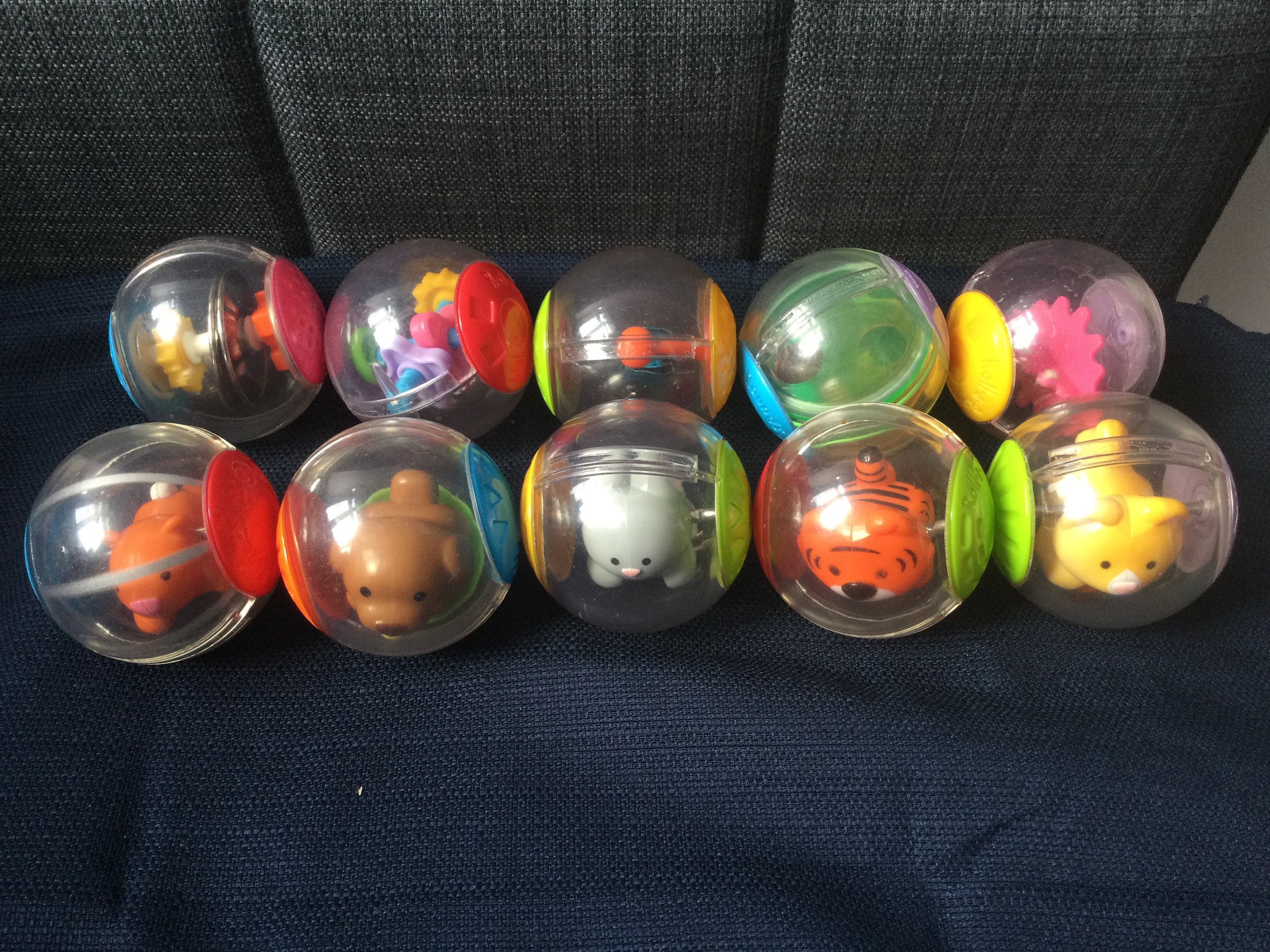 Vintage Collection of Ten Fisher Price Roll a Rounds Balls Baby Toys Animals Shapes Etsy Australia