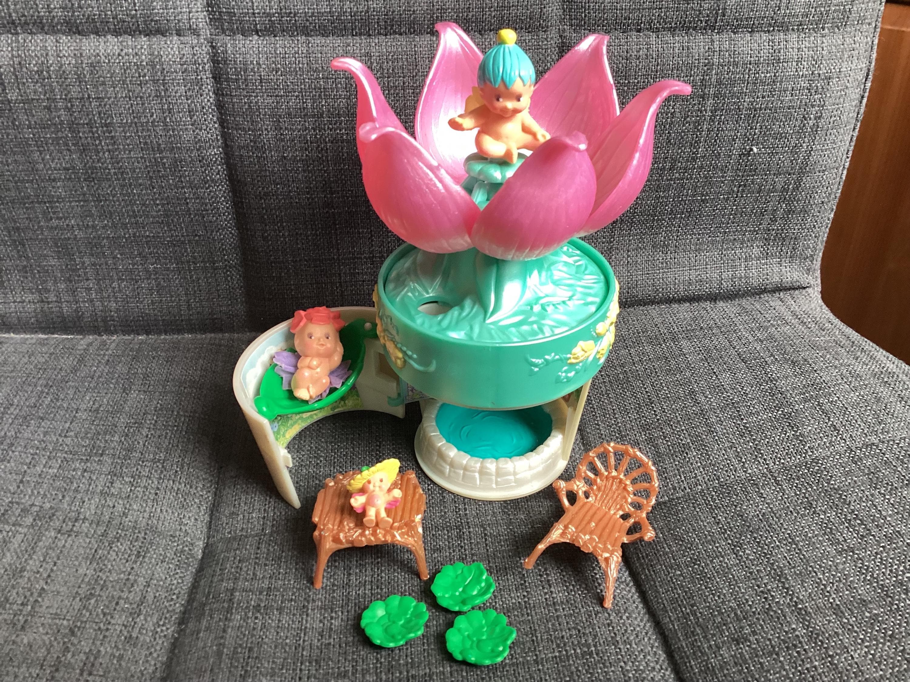 Vintage Fairy Winkles Kenner Peek N Petals Pink Tulip Flower Pot