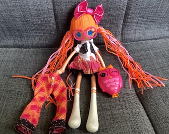 Retired Adorable Lalaloopsy Girls Bea Spells A Lot Doll with Outfit, Owl and PJ Pants (no shoes)