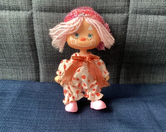 Vintage Adorable Picka Berry Clown Doll, Cherry, Cranberry, Arielle, Replacement Shoes and Hat