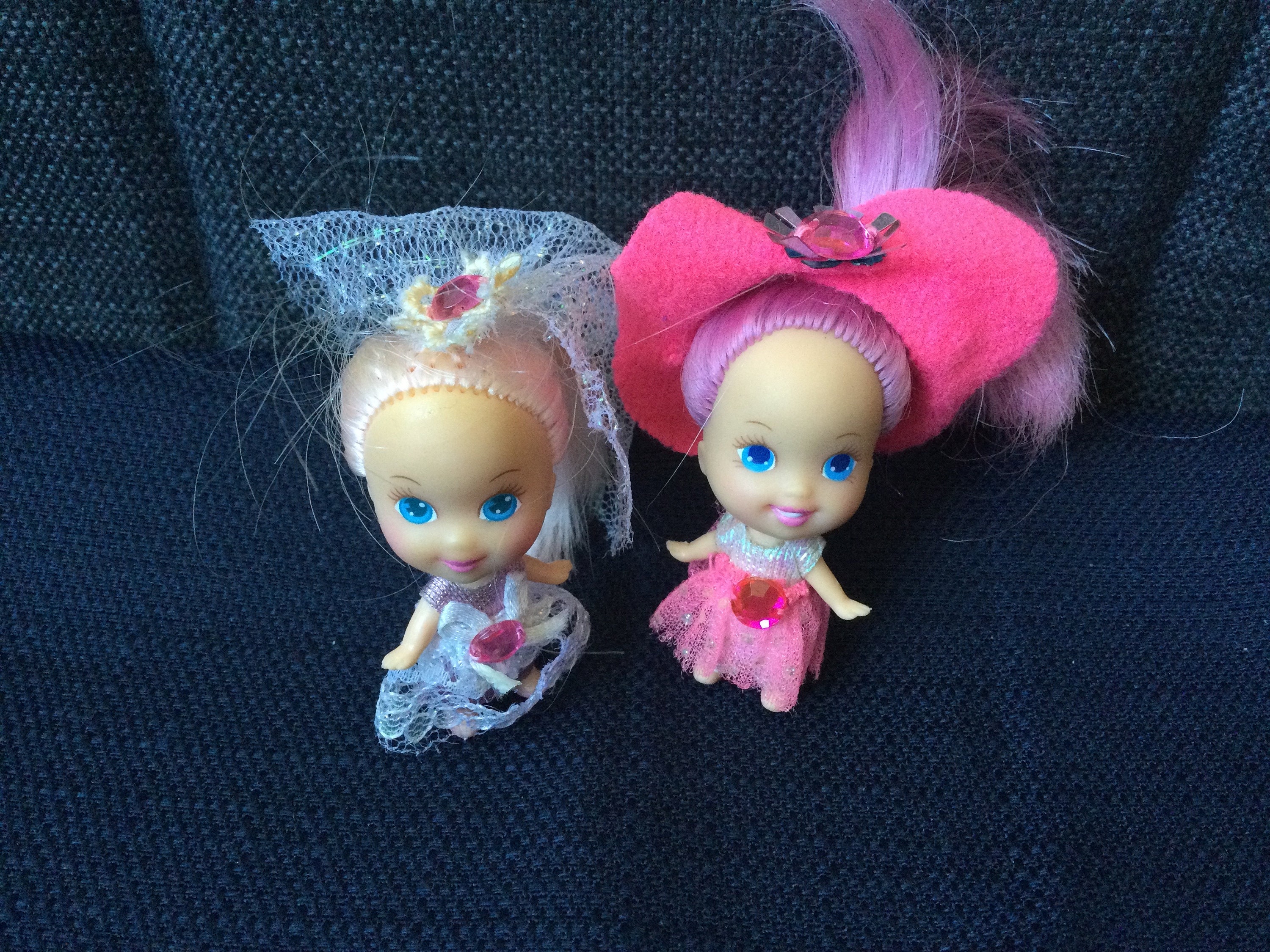 Vintage Hard to Find 90s Tyco Kiddles Mini Dolls, Bride and Brides