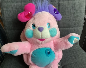 Vintage Toymax Pitter Patty Pink Large Popple, Working, Giggles, Battery Pack, Popples