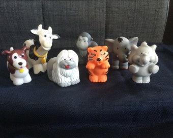 Vintage collection of ELC Happyland or similar PVC Animals