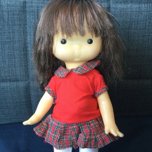 Vintage Super Cute 1978 KTC Knickerbocker Doll, with original dress, brown hair
