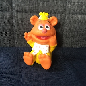 Vintage 1984 5 inch Playskool Muppets Fozzie Bear Rubber Squeaky Toy