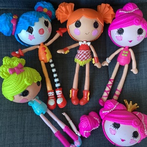 Adorable Retired Lalaloopsy Workshop Mix and Match Collection with Clown, Princess, Cowgirl and Others