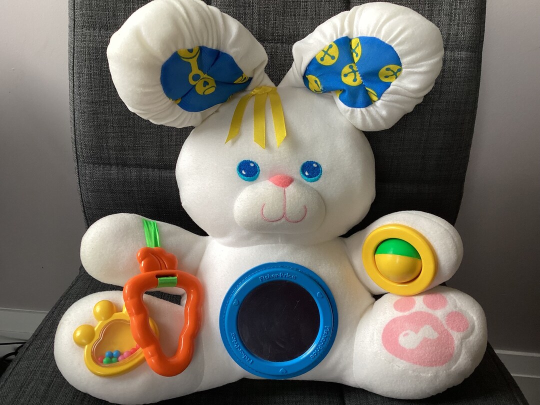 Vintage 1989 Fisher Price Discovery Rabbit or Bunny, Preschool Rattle ...