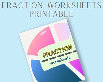 Fraction Worksheets Printable | Basic Fraction Charts | Math Practice Sheets | Learning and Exercise Math Activity Workbook PDF Download