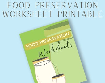 Food Preservation Worksheet, Fruits and Vegetables Freezer Inventory, Pantry Log Tracker, Harvest & Preservation Guide Digital Printables