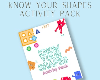 Know Your Shapes Activity Pack Printable, Tracing and Matching Games, Shape Recognition for Kids, Shapes Learning, Preschool Materials