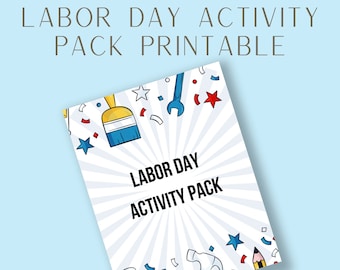Labor Day Activity Pack Printable, Labor Day Printable Activities, Labor Day Games for Kids and Adults, Labor Day Printables, Activity Set