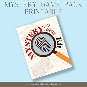 Mystery Game Pack Printable | Escape Room Printable Set | Detective Pretend Play | Solve a Crime Printable Party Games for Teens and  Adults