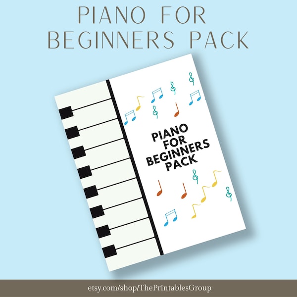 Piano for Beginners Pack Printable | Beginner’s Piano Guide | Beginner Piano Lessons | Learn How to Play Piano | Printable Piano Chords
