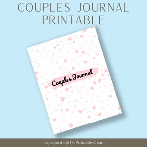 Couples Journal Printable, Relationship Planner, Couple Goals Tracker, DIY Relationship Keepsake, Love Journal, Partners Memory Book