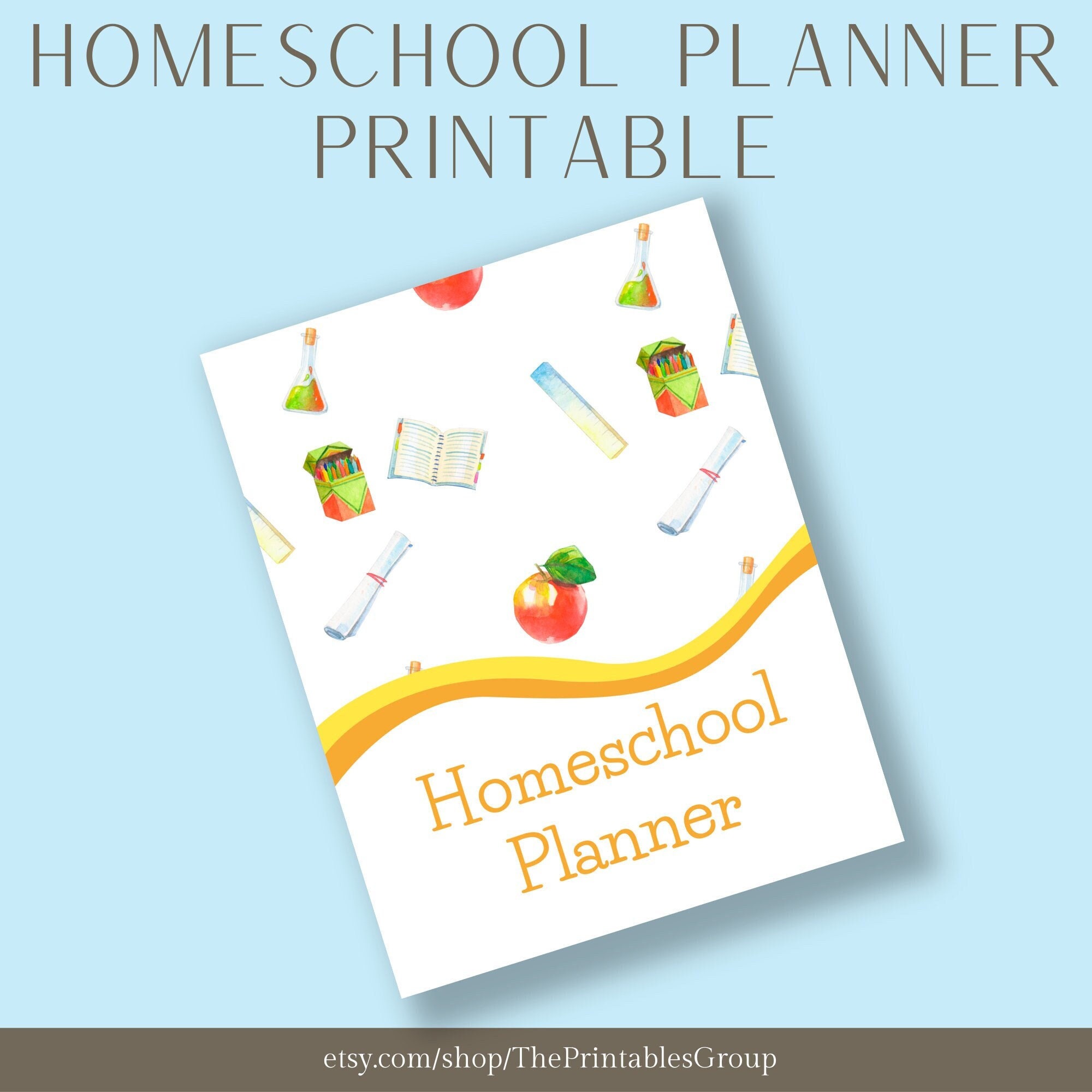 Homeschool Planner Printable | Homeschooling Lesson Plan | Grade Record ...