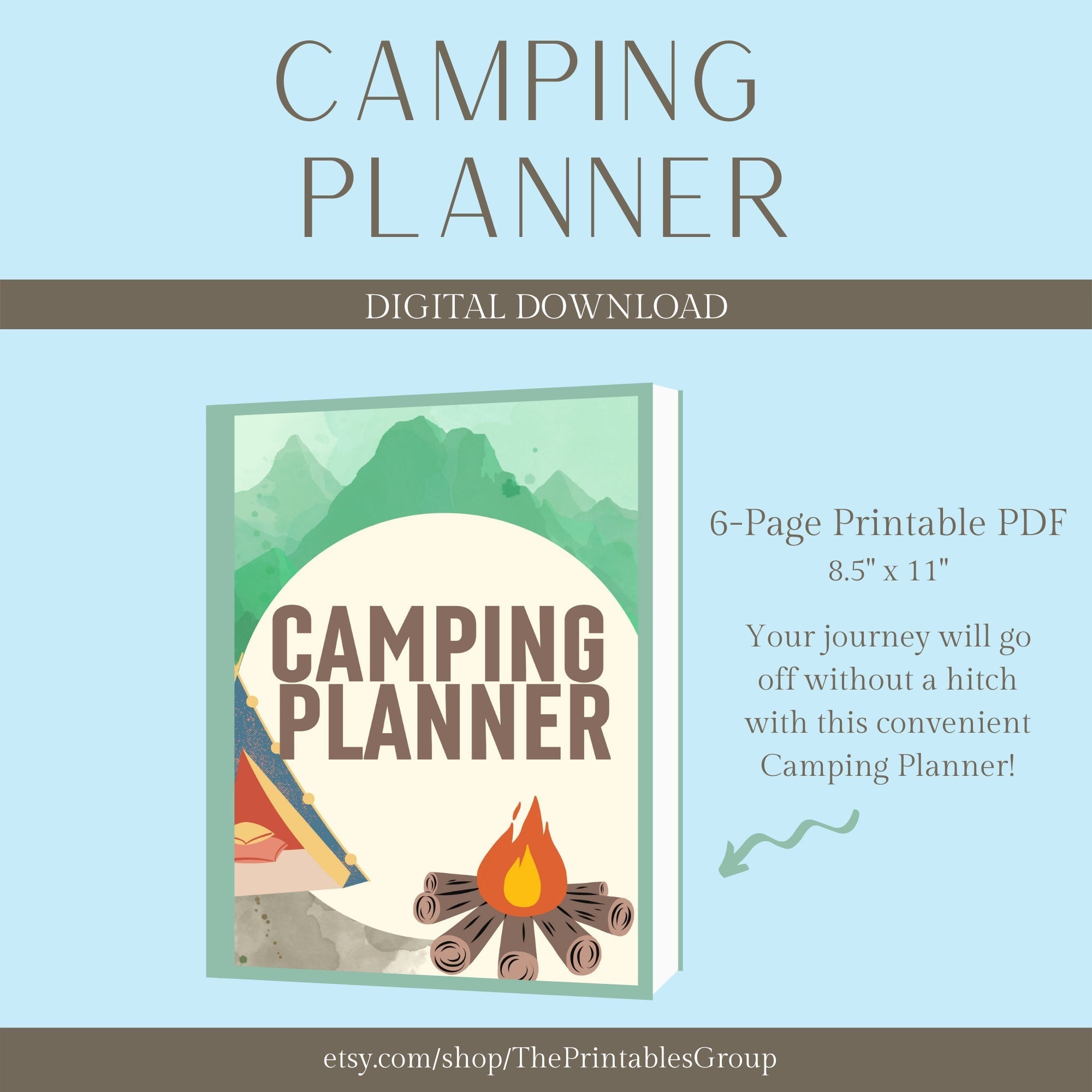 Camping Journal | Printable Camping Planner | Summer Camp Journal ...