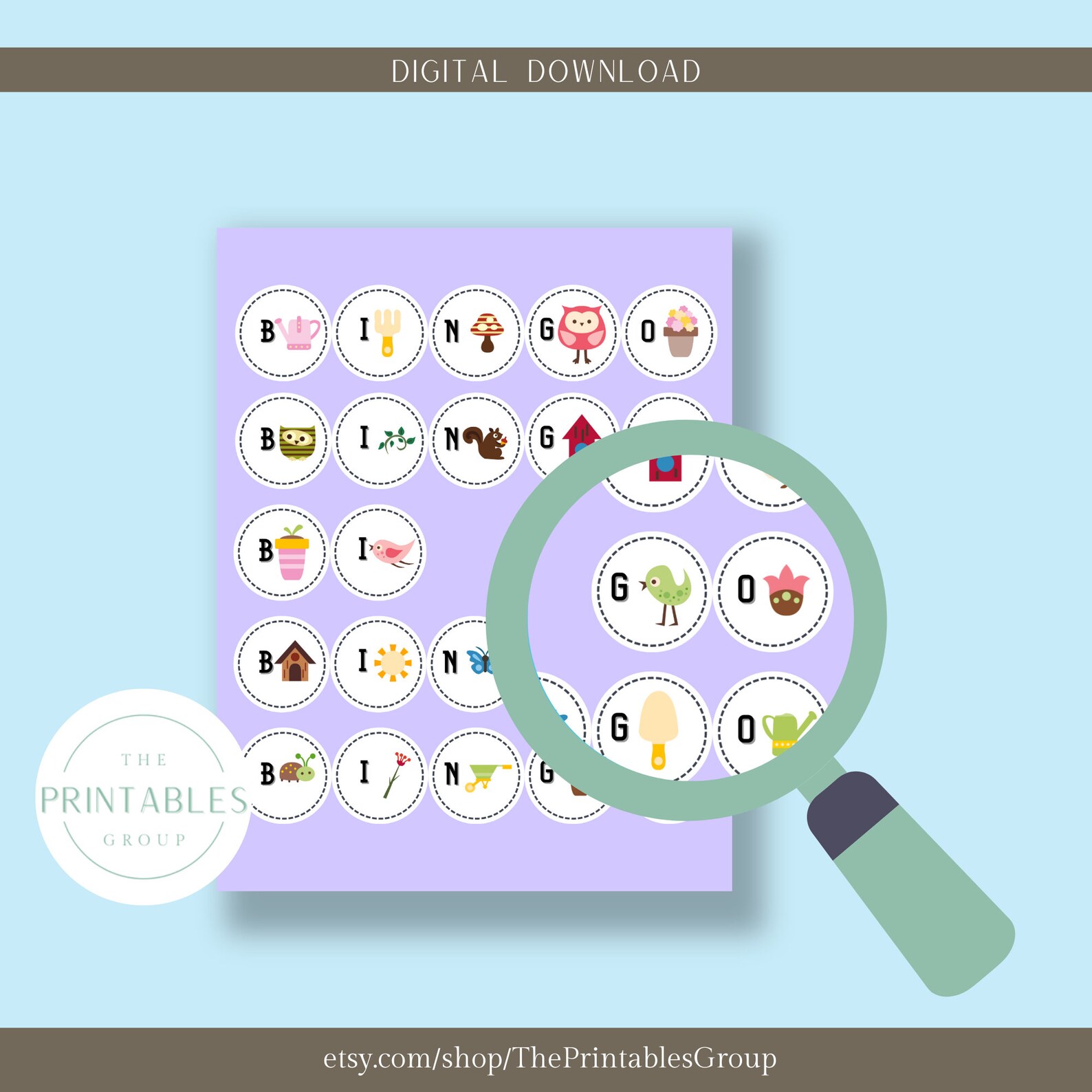 Backyard Bingo Printable, Outdoor Game for Kids, Bingo Cards Printable ...