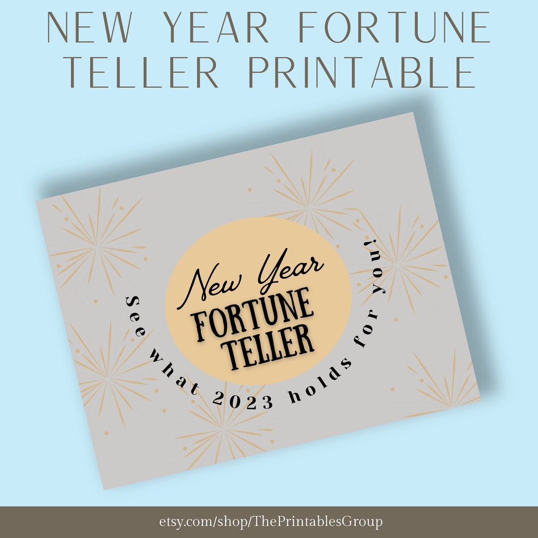 New Year Fortune Teller Game Printable | New Year Chatterbox | Paper ...