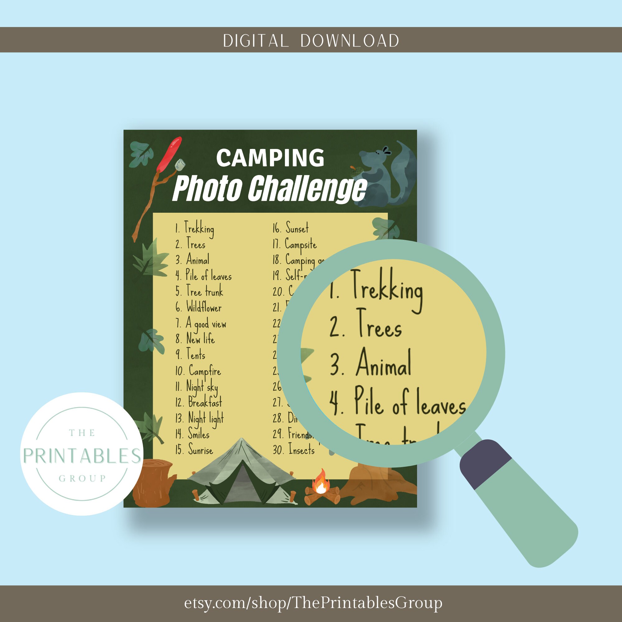 Camping Planner and Games Printable Bundle | Camping Planner | Camping ...