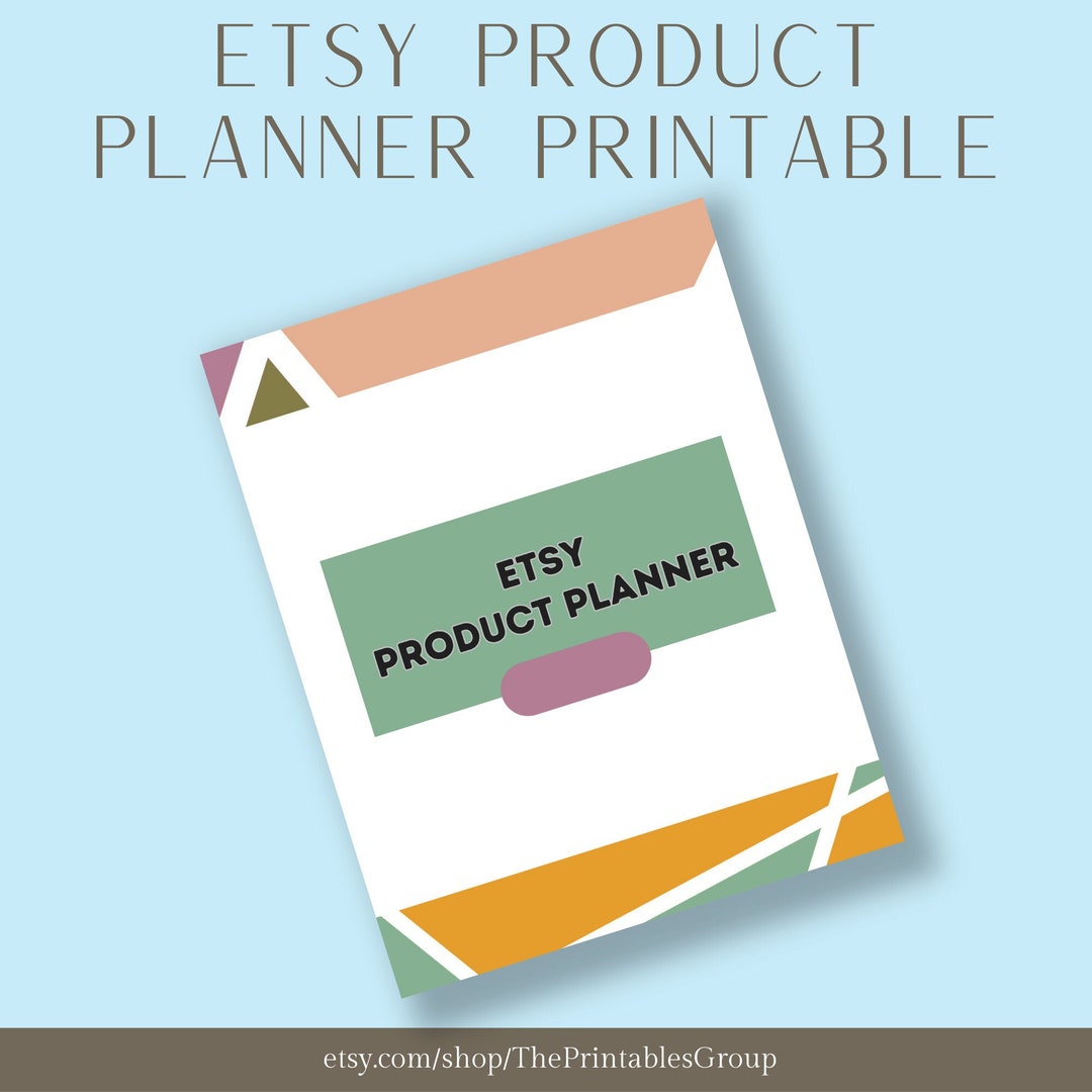 Etsy Product Planner Printable Etsy Shop Productivity Journal ...