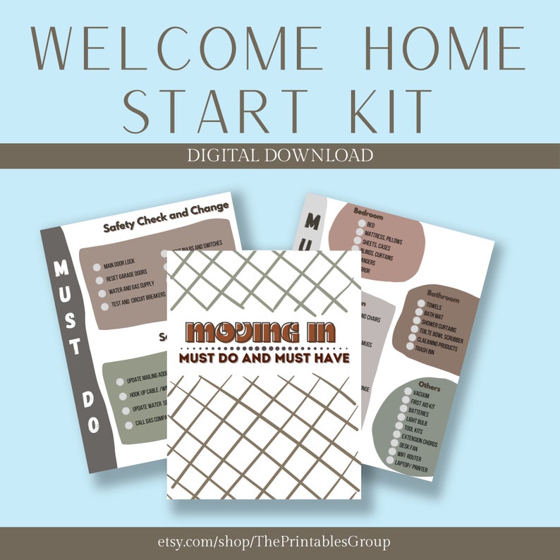 Moving Checklist Printable, Moving in Must Do and Must Have, New Home ...