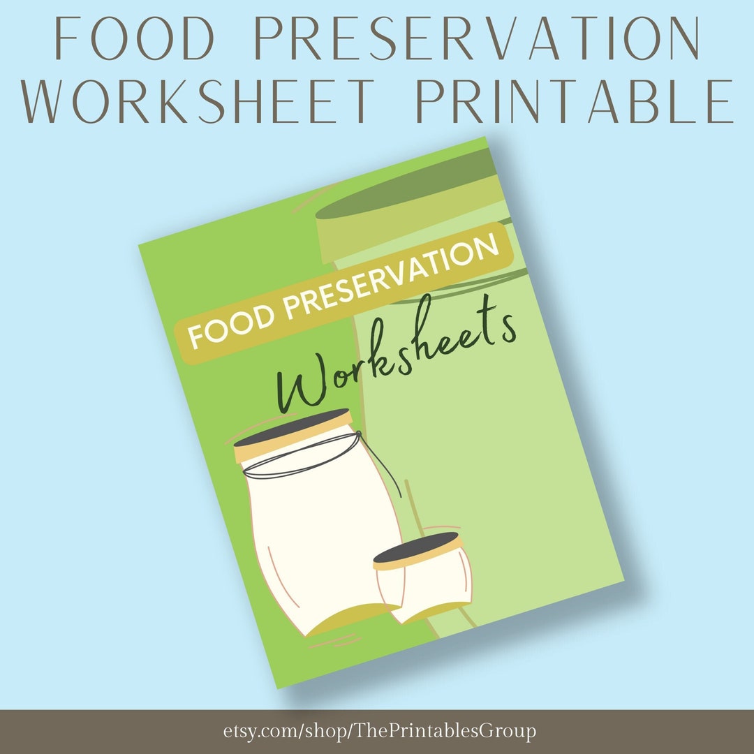 Food Preservation Worksheet Fruits and Vegetables Freezer Etsy