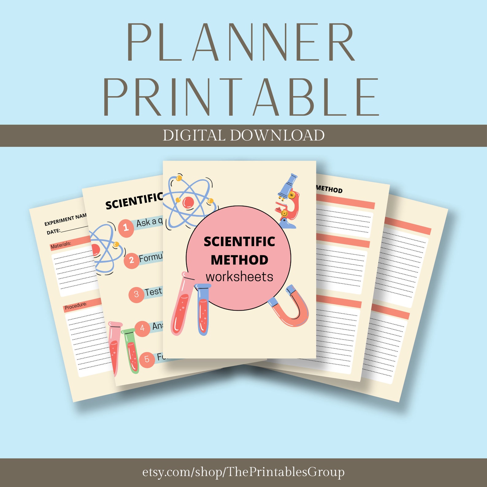 Scientific Method Worksheets Printable, Scientific Method Unit Study ...