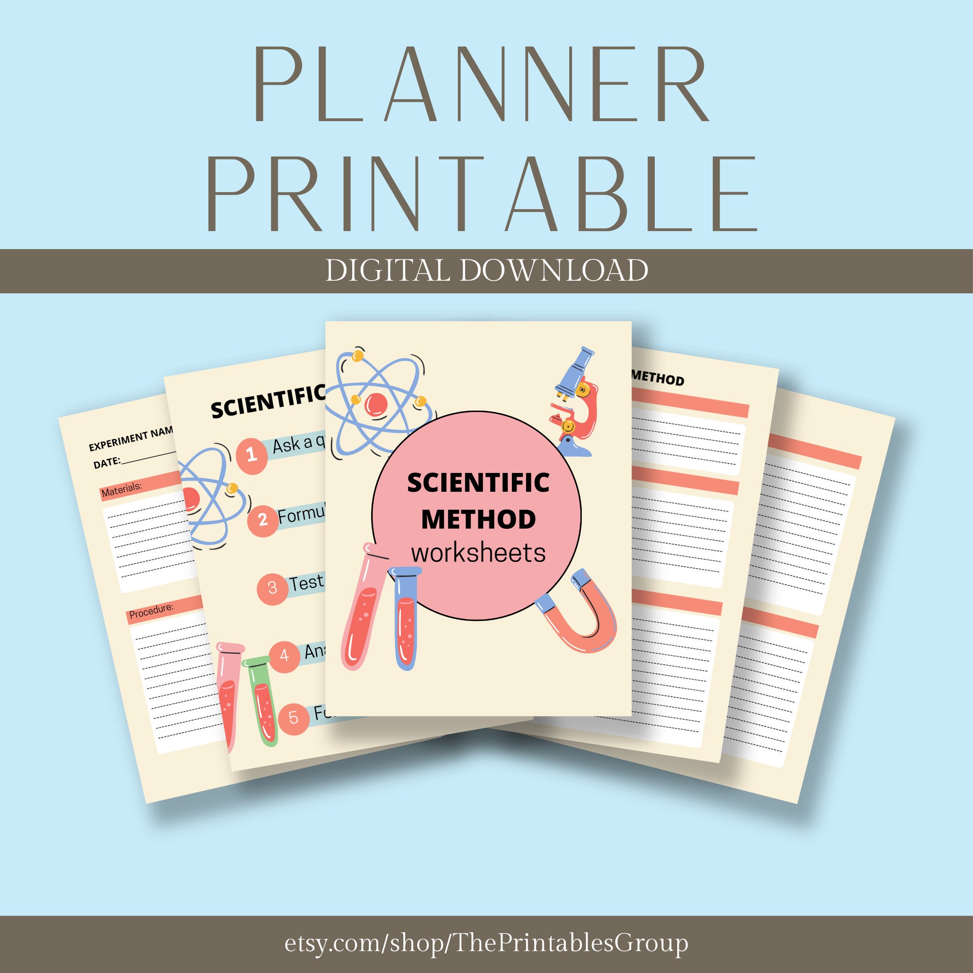 Scientific Method Worksheets Printable, Scientific Method Unit Study ...