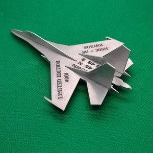 Gift Airplane Made From the Skin of an SU-30 Aircraft Shot Down in Ukraine Individual Souvenir History Military Collection Personalized Gift