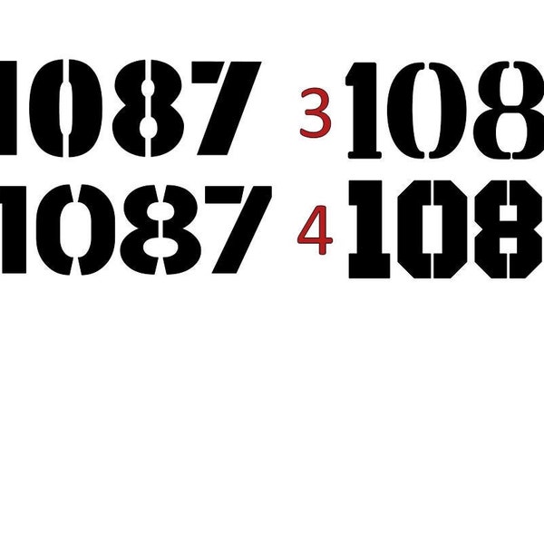 Curb House Number Reusable Stencil (Choose Font)