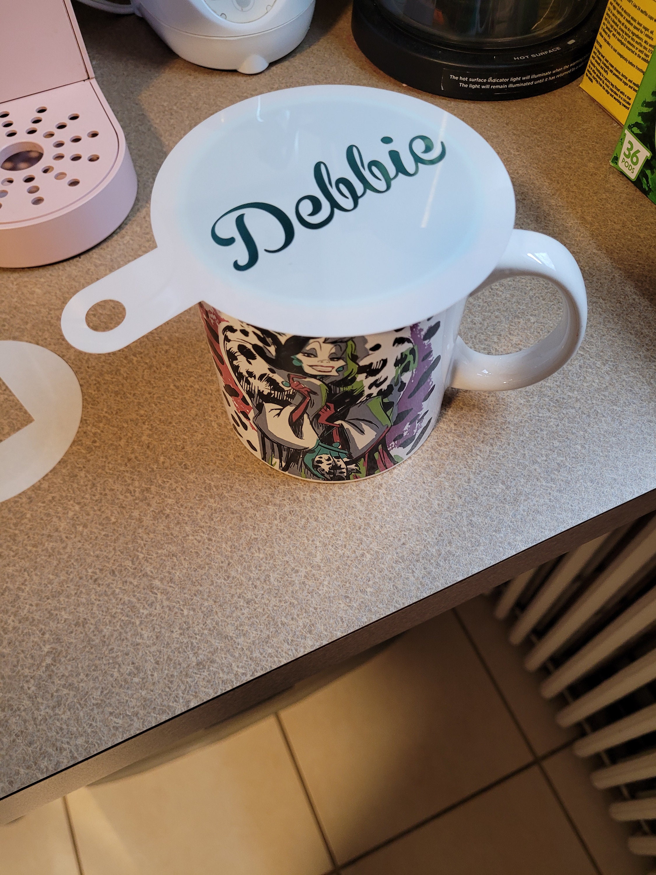 Custom stencils for unique latte art.