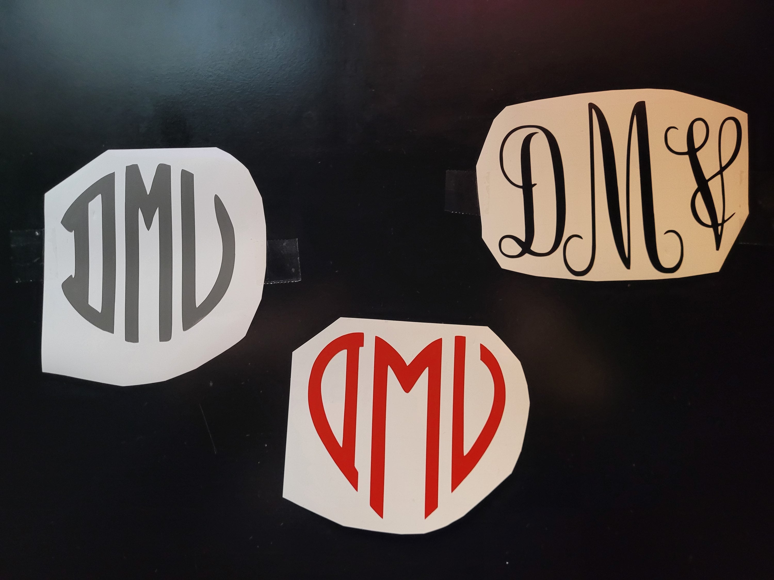 Custom Monogram Vinyl Decal 3