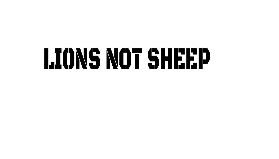 Lions Not Sheep Vinyl Decal / Sticker Etsy