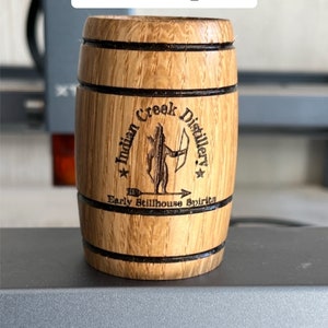 Shot glass Custom engraved Oak barrel (1 each)