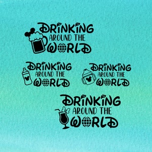 drinking around the world svg, drinking around the world png, epcot svg, epcot png