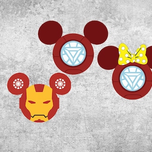iron man svg, iron man png, avenger svg, avngers png, mouse head svg, character inspired mouse head svg