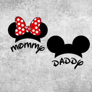 mommy mouse ears svg, daddy mouse ears svg, mouse ears svg, mouse head svg, magic kingdom svg, hollywood studios svg