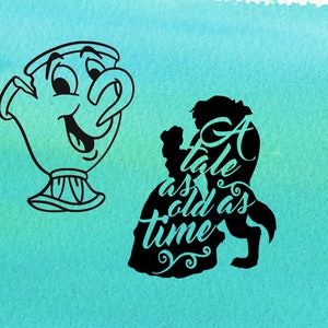 beauty and the beast svg, beauty and the beast png, chip svg, chip png, tale as old as time svg, tale as old as time png