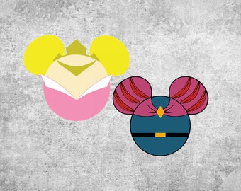 sleeping beauty svg, sleeping beauty png, aurora svg, aurora png, prince phillip svg, prince phillip png, mous einspired character head