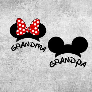 grandma mouse ears svg, grandpa mouse ears svg, mouse ears svg, magic kingdom svg