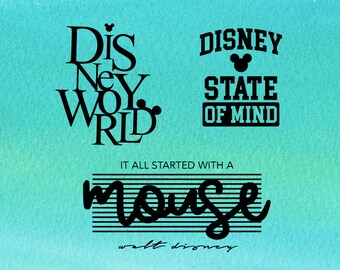 vacation svg, it all started with a mouse svg, magic kingdom, epcot, hollywood studios, mickey, minnie, mouse