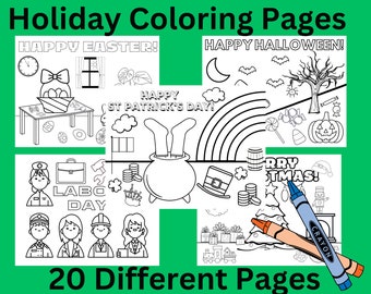 Holiday Coloring for Kids| Holiday Activities | Learn About Holidays | Learn and Color | Kids Celebrate Holidays | Print and Color