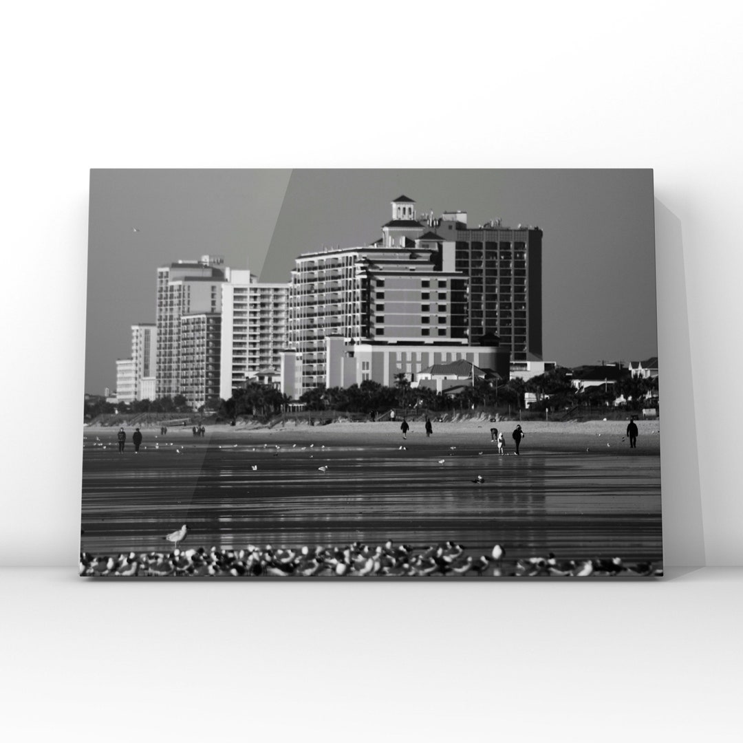 Myrtle Beach Wall Art Poster Myrtle Beach Print Black and Etsy