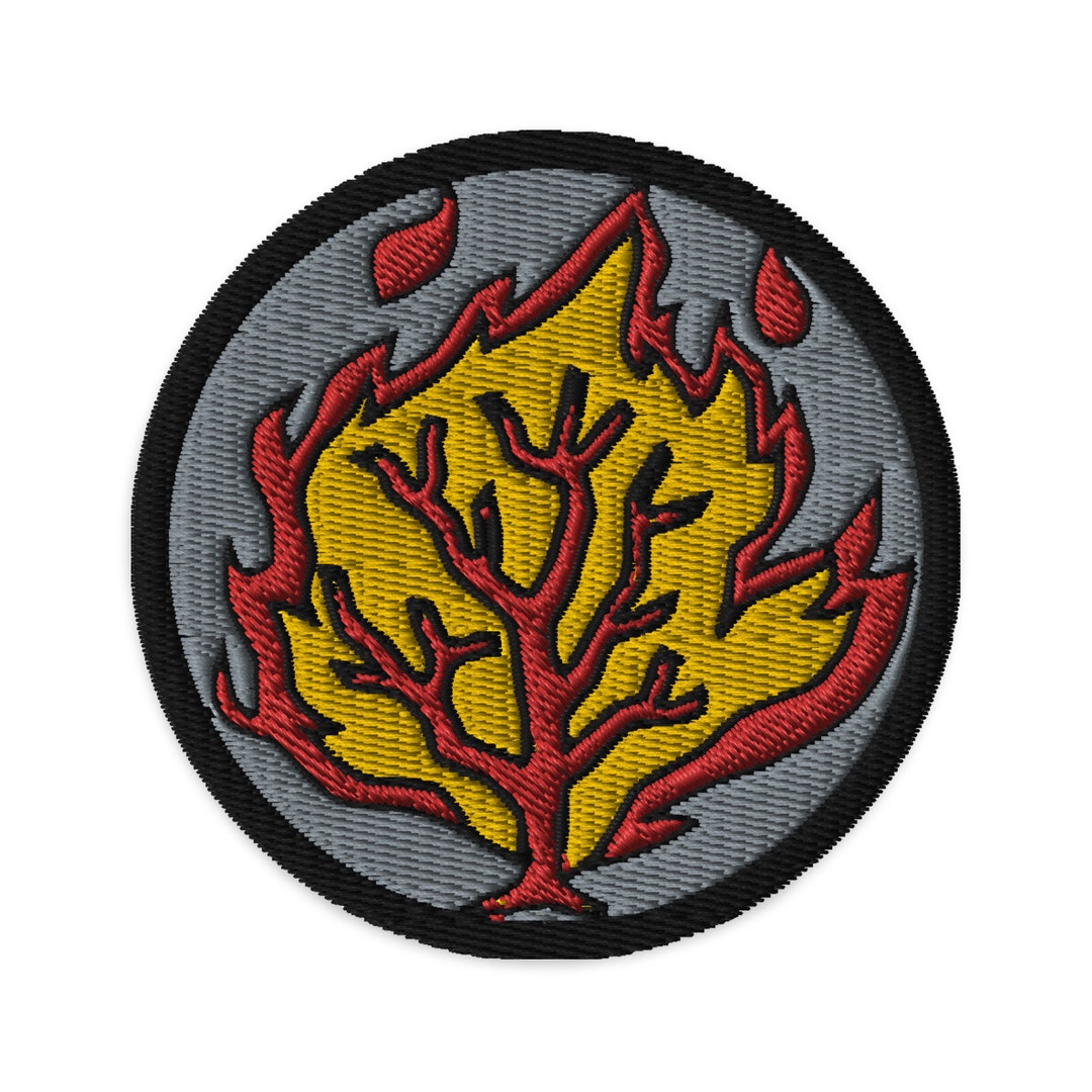 Burning Bush Embroidered Patch - Etsy